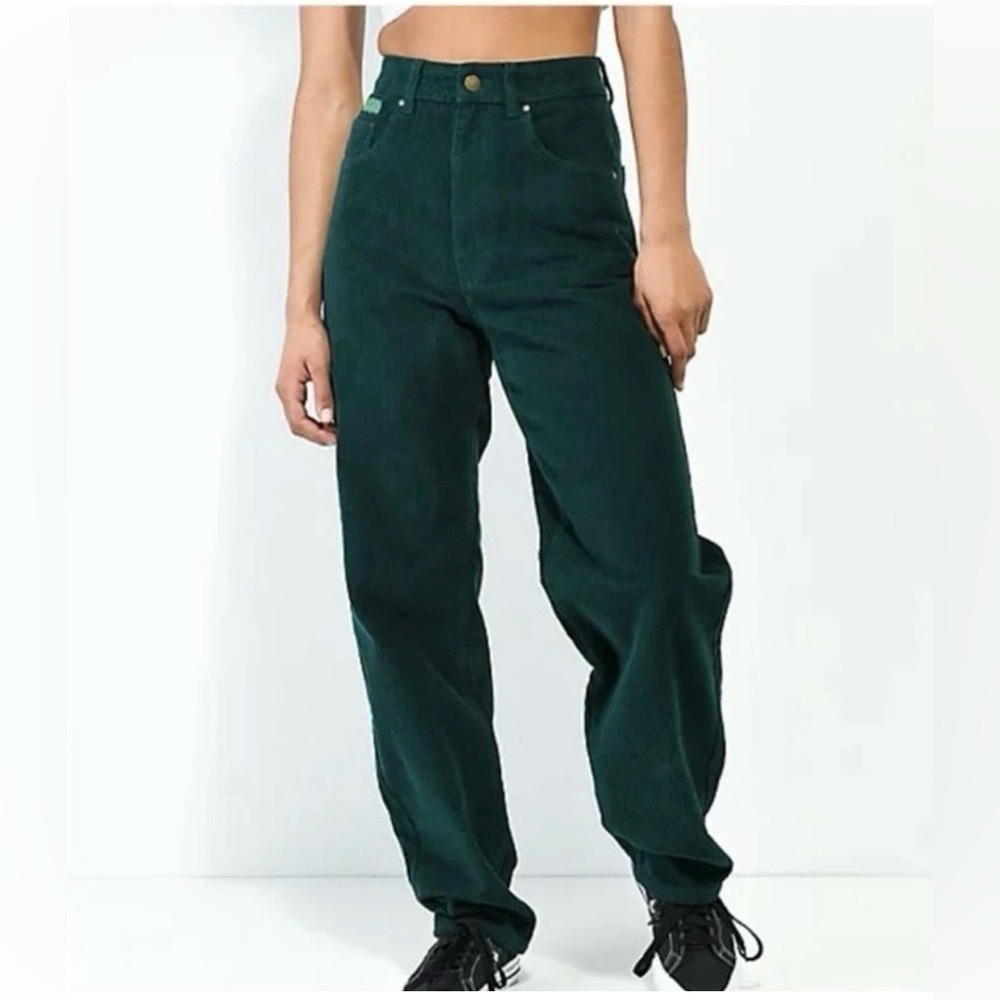 Empyre Tori Ponderosa Corduroy Skate Pants dark green size 3 Junior